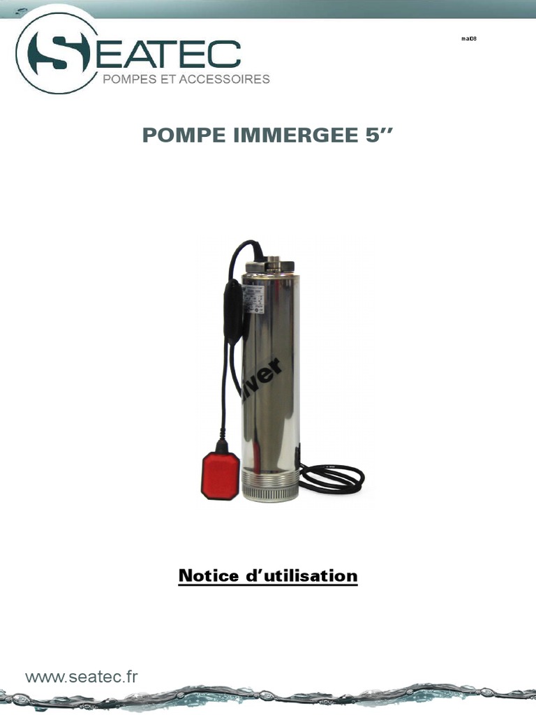Pompe Immergee DIVER Notice 04 PDF Pompe Électrotechnique — free download