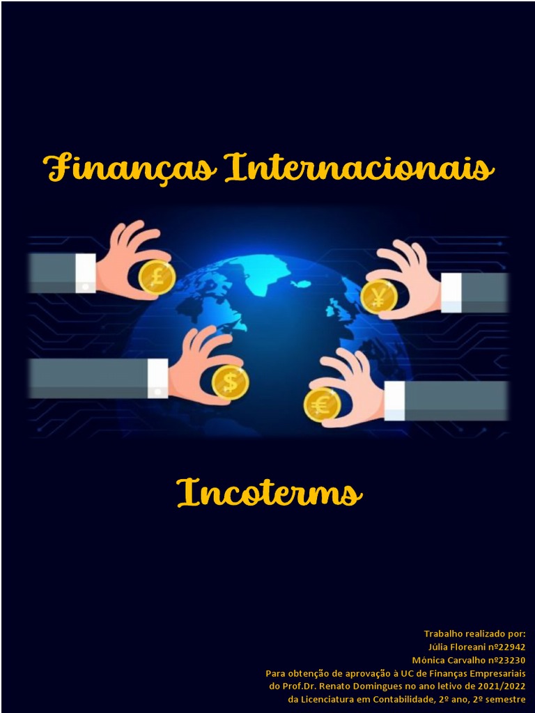 Finanças Internacionais PDF Taxa de câmbio Fundo Internacional