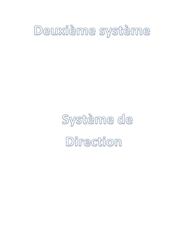 Système de Direction | PDF | Technologie des véhicules | Biens manufacturés