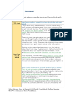 Evaluating Writing Assess Rubric