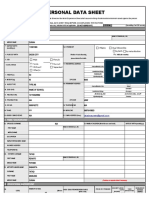 Cs Form No. 212 Revised Personal Data Sheet - New