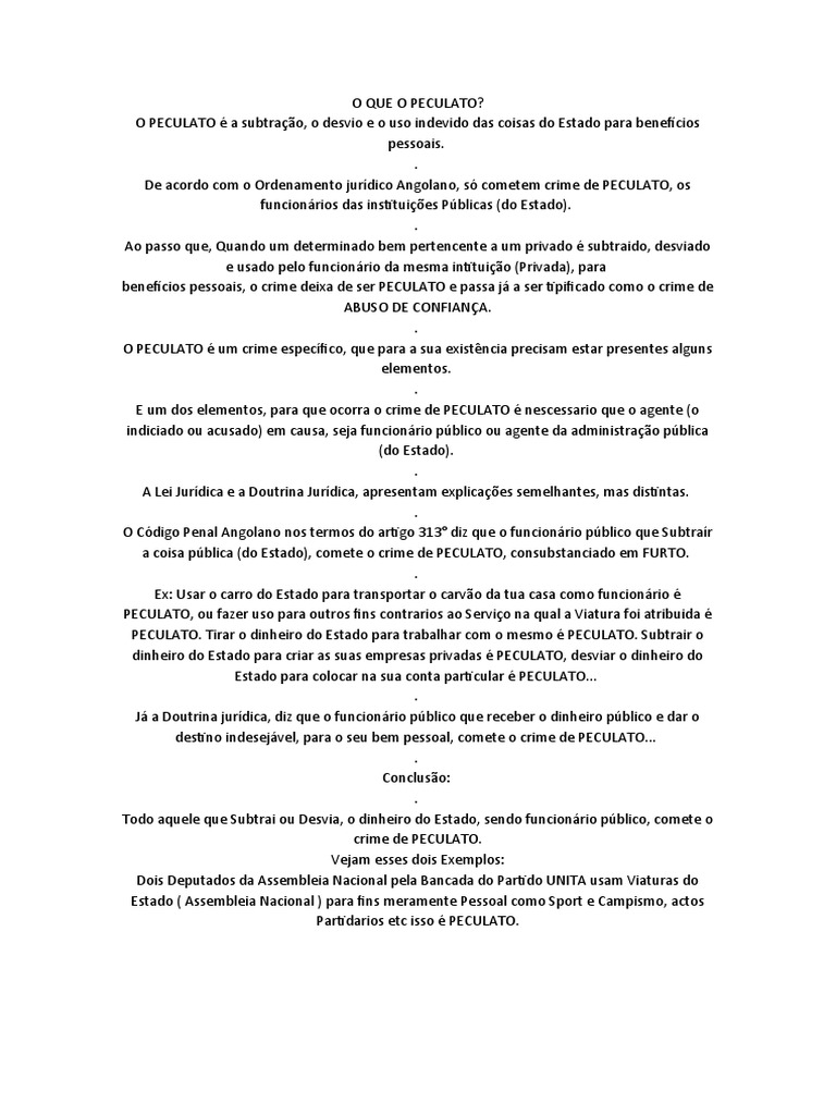 Cosa Significa Parola Peculato