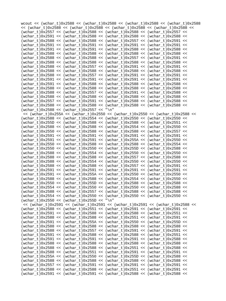 Printing an ASCII Box Art Using Unicode Block Elements PDF