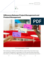 Difference between project and product management