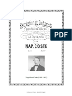 Recreation Du Guitariste Op.51 - Napoleon Coste 1805 - 1883