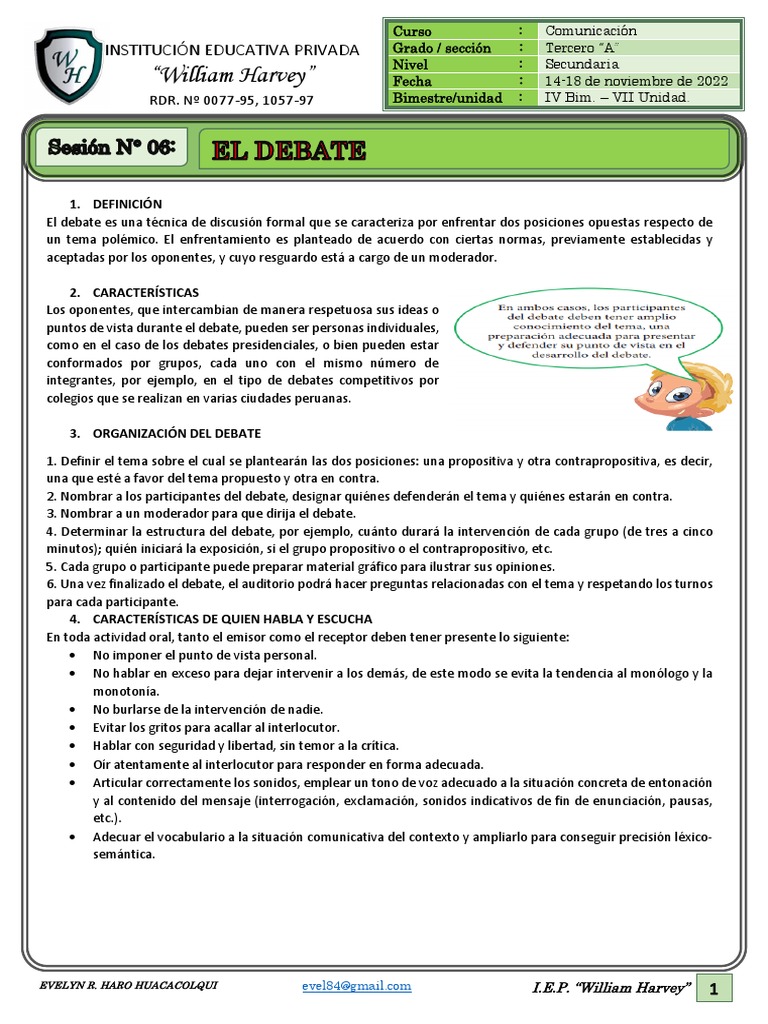 Técnicas y Organización del Debate | PDF