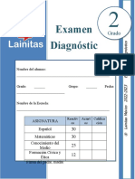 2do Grado - Examen Diagnóstico (2022-2023)