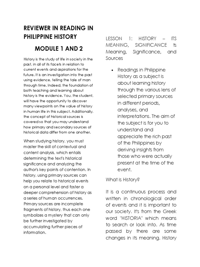 Understanding Philippine History Sources | PDF | Primary Sources