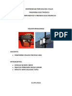 Informe - Exposicion - Transformadores - Componentes y Medidas Electronicas