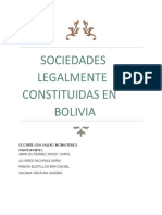 Sociedades Legalmente Constituidas en Bolivia 3.0