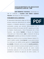 Transcripcion de Respuesta de Absolucion de Denuncia