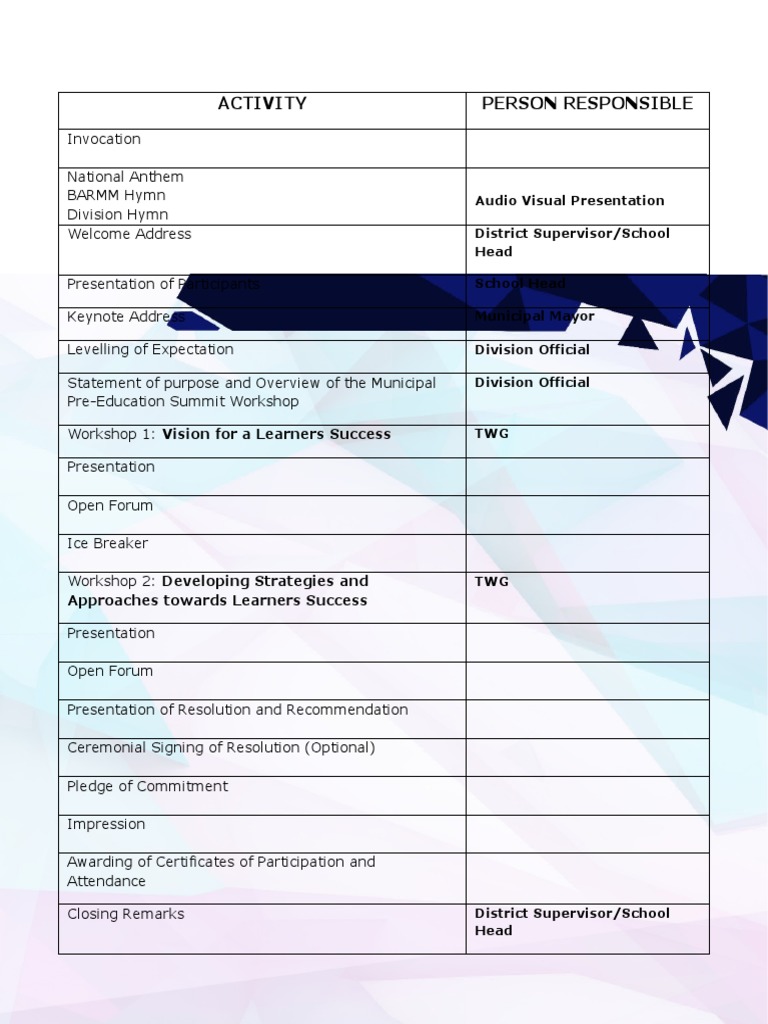 Sample Program (Size 6.5x8.5) | PDF