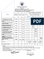 Quarter 1 Diagnostic Test I Math-Grade 3