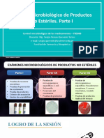 Clase 10 - 2020-II - Examen Microbiológico de Productos No Estériles I