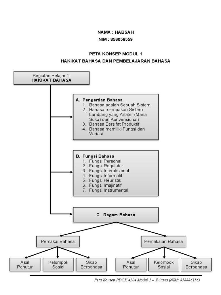 Peta Konsep Modul 1 | PDF
