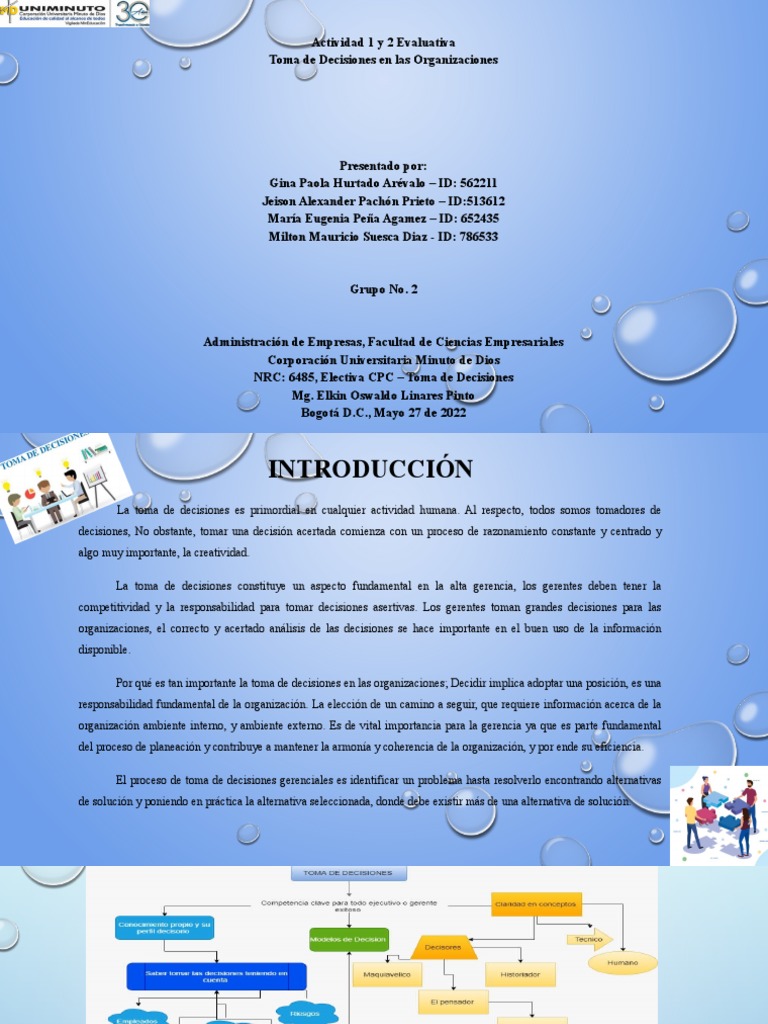 Toma de Decisiones en Organizaciones | PDF | Toma de decisiones ...