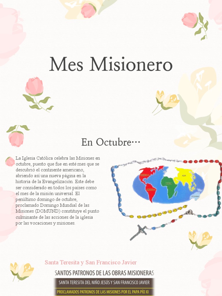 Octubre: Mes Misionero en la Iglesia | PDF | Iglesia Católica | Misionero