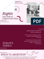 Abortion Rights (Case Study of Lebanon and China)