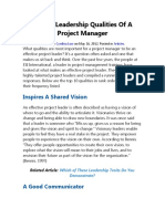 Top 10 Leadership Qualities of A Project Manager