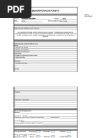 Formato de Descripcion de PUESTOS