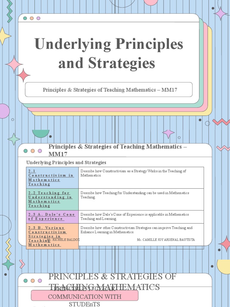 Principles of Constructivism in Math Teaching | PDF | Constructivism ...