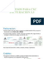 Procesos para CXC Facturacion 3.3