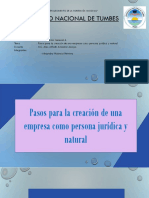 Pasos para La Creación de Una Empresa Como Persona Juridica y Natural