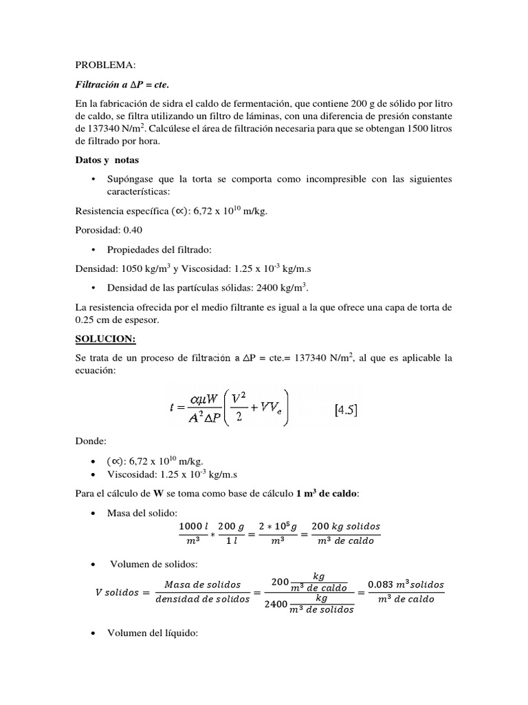 Filtrado Ejemplo Descargar gratis PDF Filtración Física