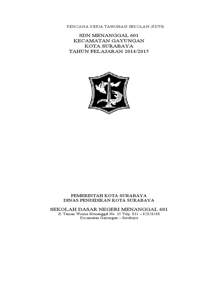 Rencana Kerja Tahunan SDN Menanggal 601 | PDF