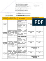 Cronograma de Actividades Sena Induccion A Procesos Pedagogicos