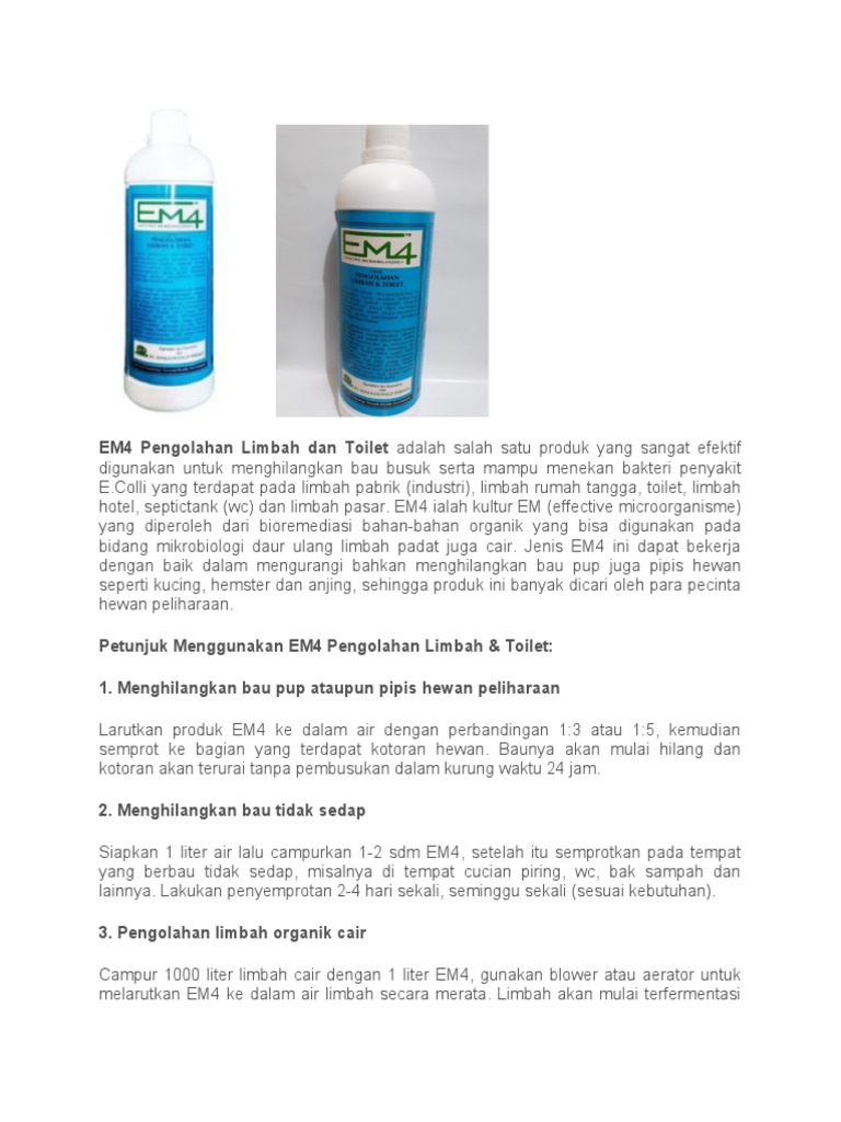 EM4: Solusi Efektif Pengolahan Limbah | PDF