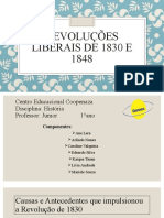 Revoluções Liberais 1830 1848