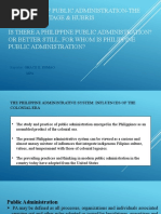 Philippine Public Administration Overview | PDF | Governance | Bureaucracy