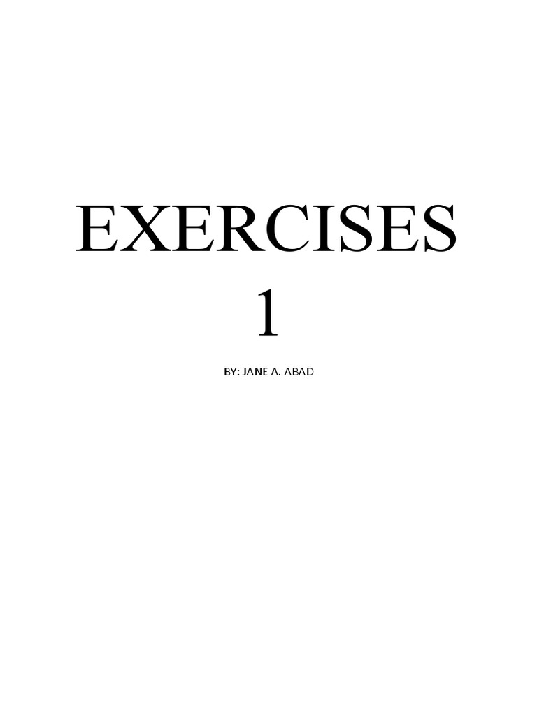 Exercises 1 | PDF | Sports & Recreation | Language Arts & Discipline