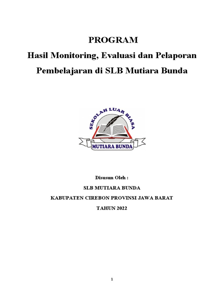 Program Monitoring Evaluasi Dan Pelaporan | PDF