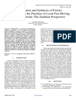 Revitalization and Synthesis of Factors Associated With The Purchase of Local Fast Moving Consumer Goods The Zambian Perspective