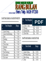 Daftar Harga Nasi Bungkus