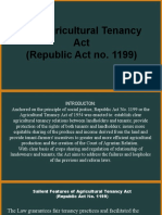 The Agricultural Tenancy Act (Republic Act No. 1199)