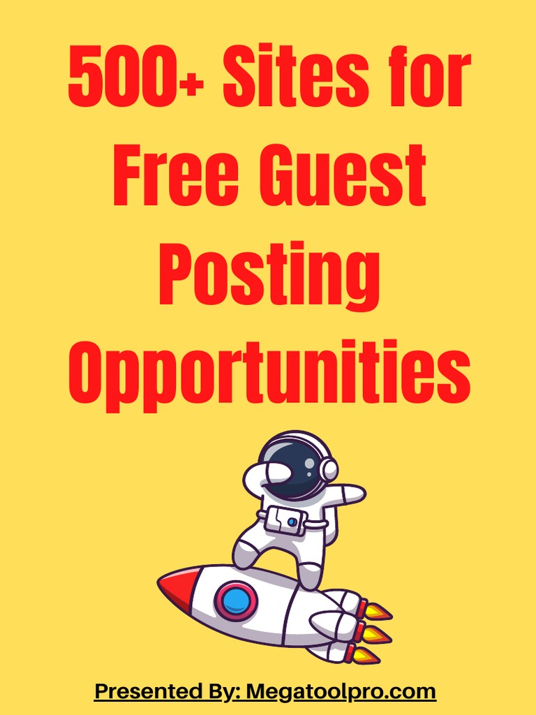 Free Guest Posting Sites List 2023 | PDF