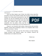 CV and Cover Letter of Julian Adeputra For Ninja Xpress (Lampung)