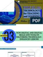 Prof Ed 104 M3 Non Digital and Digital Skills and Tools in Delivering TEL