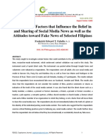 Investigating Factors That Influence The Belief in and Sharing of Social Media News As Well As The Attitudes Toward Fake News of Selected Filipinos