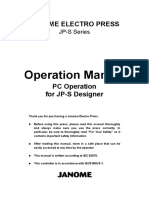 JP-S Manual - PC - Operation - For - JP-S Designer
