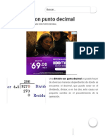 Divisiones Con Punto Decimal