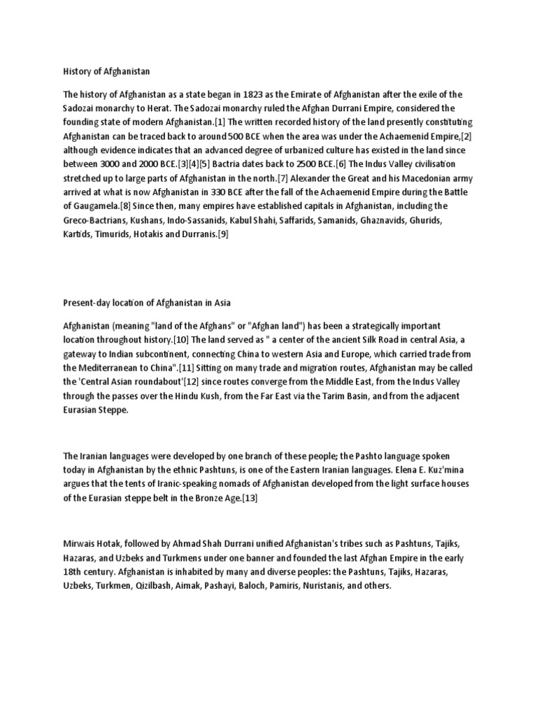 History of Afghanistan PDF