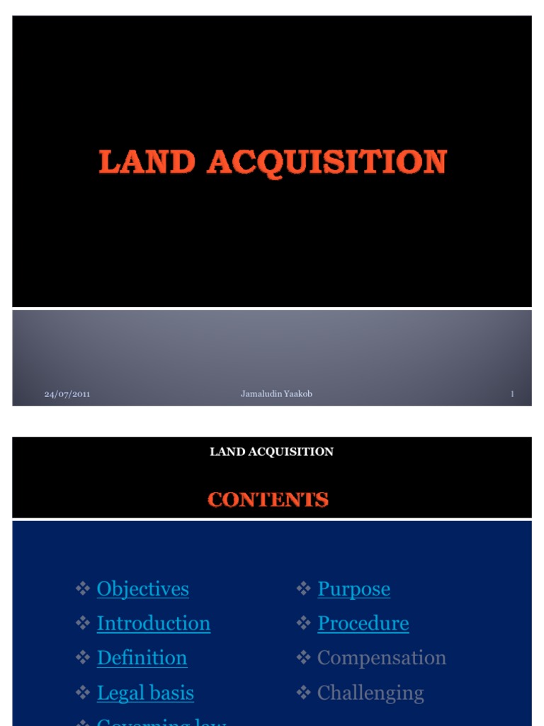 An Overview of Land Acquisition Law and Procedure in Malaysia PDF