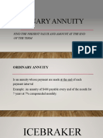 Calculate Present and Future Values of Ordinary Annuities