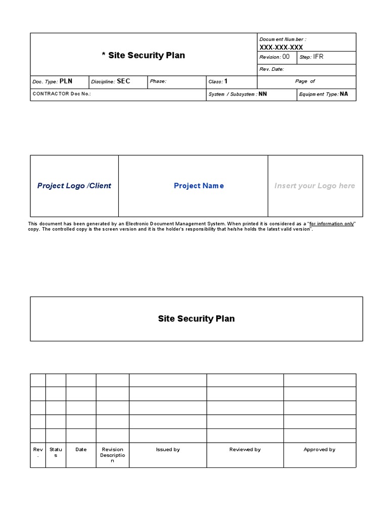 Comprehensive Site Security Plan | PDF | Access Control | Identity Document
