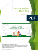 Guidelines in Hiring Teachers