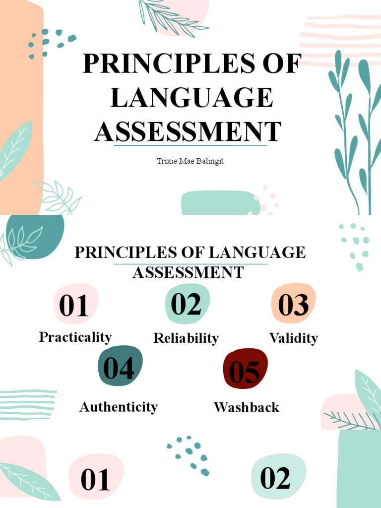 Principles of Language Assessment | PDF